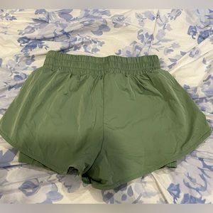Aerie Green High Waisted Athletic Shorts